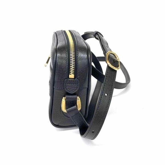 Gucci Ophidia Shoulder Black Leather Sherry Line Diagonal Bag - Picture 2 of 6
